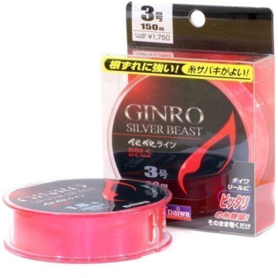 Монолеска DAIWA GINRO SILVER BEAST LINE P1.5GOU-180 (красно-розовая)